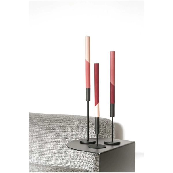 Immagine Set di 3 candele con design a colori diagonali Originalhome Eden