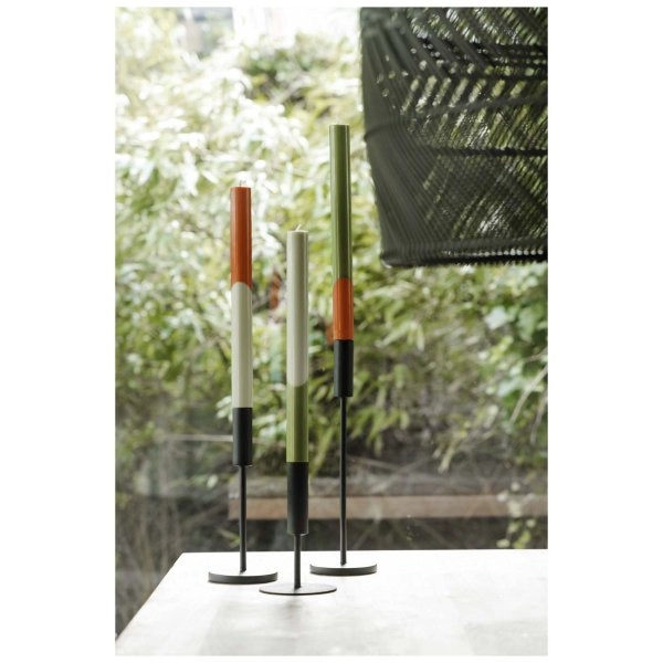 Immagine Set di 3 candele con design a colori diagonali Originalhome Eden
