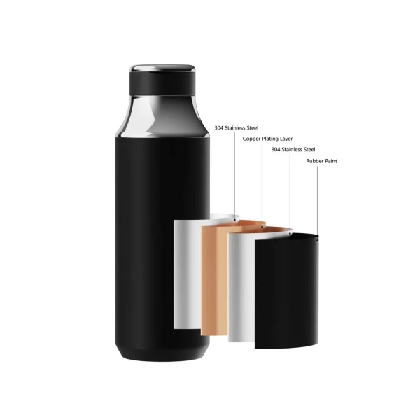 Immagine Borraccia termica in acciaio inossidabile da 500 ml con cannuccia SCX.design D12