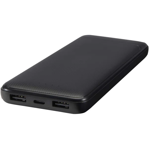 Immagine Power bank da 10.000 mAh e 10 W in plastica riciclata con 2 cavi integrati Adhil