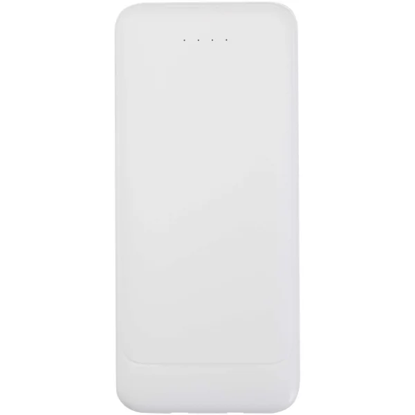 Immagine Power bank da 10.000 mAh e 10 W in plastica riciclata con 2 cavi integrati Adhil