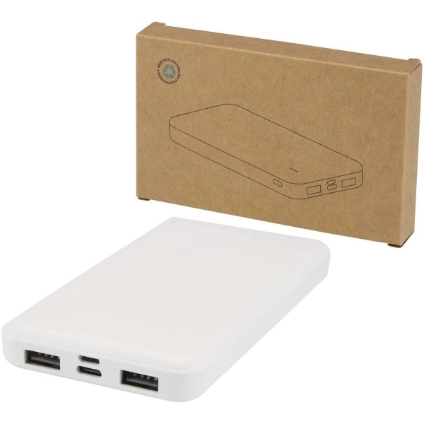 Power bank da 10.000 mAh e 10 W in plastica riciclata Intan