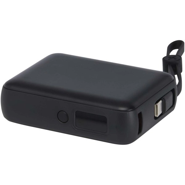 Immagine Power bank per tablet da 10.000 mAh e 35 W con cavo Tipo-C integrato in plastica riciclata Acrux