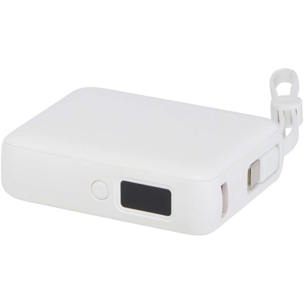 Immagine Power bank per tablet da 10.000 mAh e 35 W con cavo Tipo-C integrato in plastica riciclata Acrux