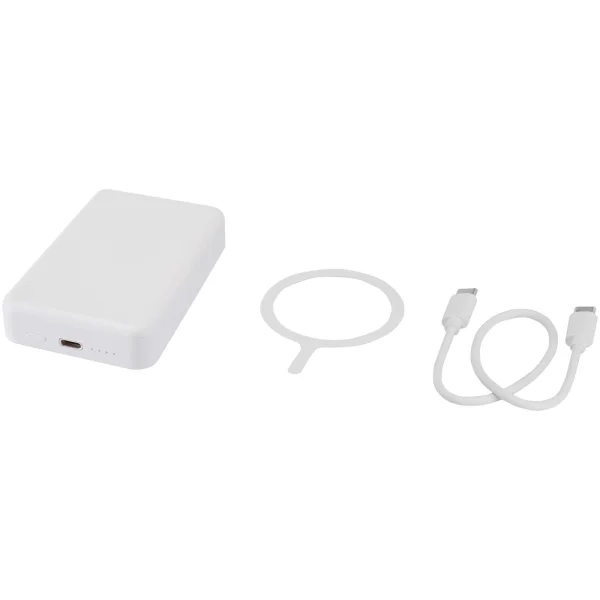 Immagine Power bank magnetico wireless da 10.000 mAh e 15 W con 20 W PD in plastica riciclata Acrab