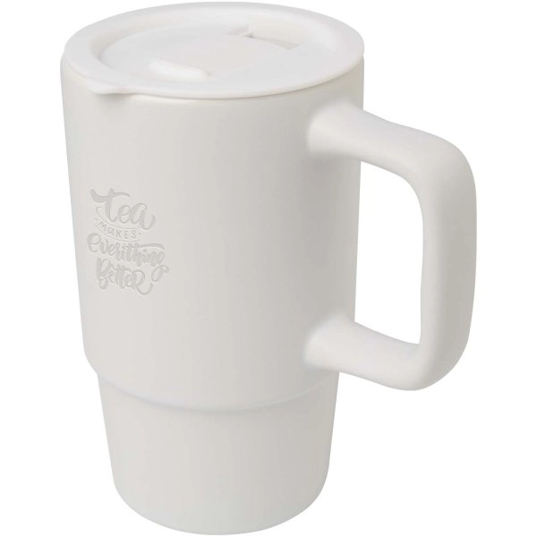 Immagine Tazza in ceramica da 450 ml con coperchio in plastica Carter