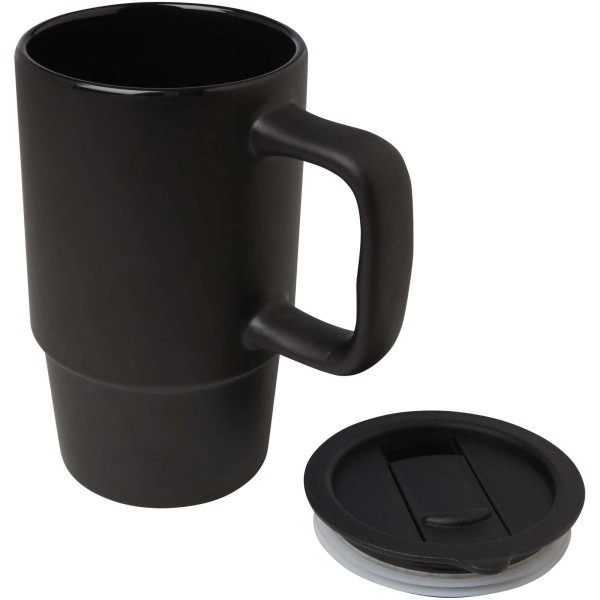 Immagine Tazza in ceramica da 450 ml con coperchio in plastica Carter
