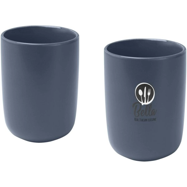 Immagine Set di 2 bicchieri in ceramica con finitura opaca da 350 ml Male