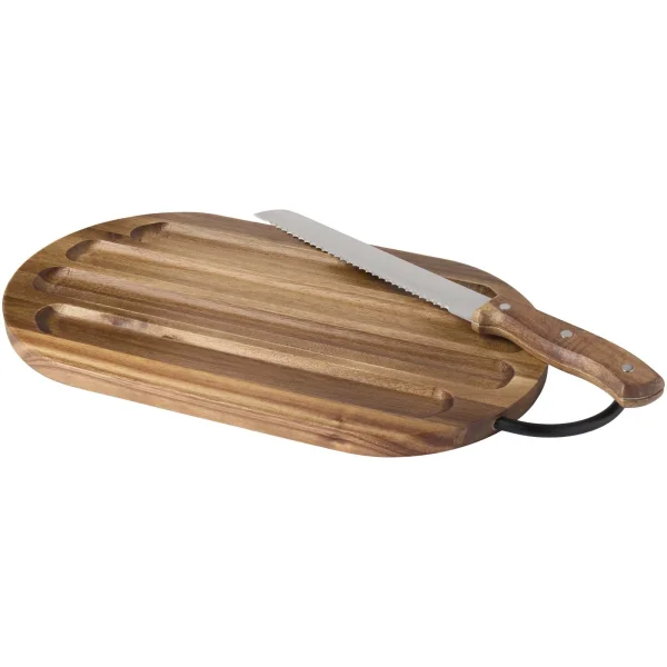 Immagine Tagliere in legno di acacia con coltello per il pane Prestige