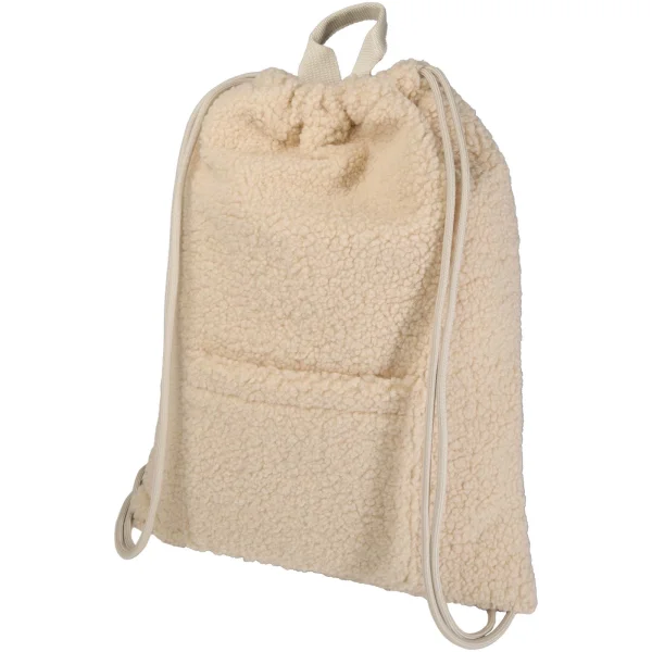 Zaino con cordoncino in sherpa riciclato certificato GRS da 9 litri Bear