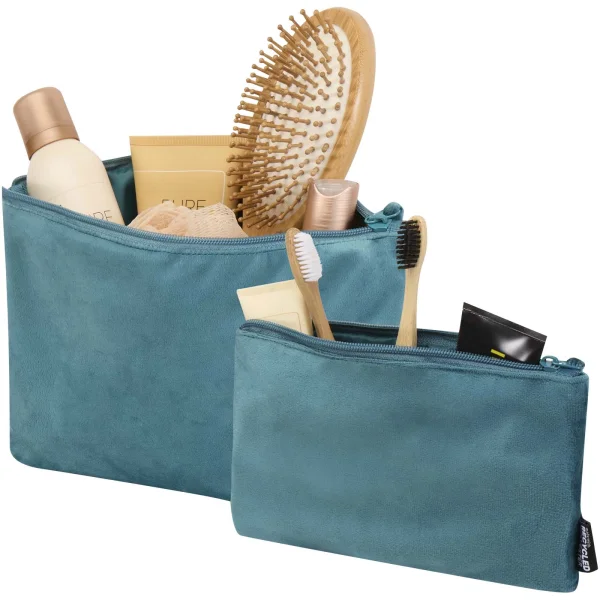 Immagine Set di beauty case in velluto riciclato certificato GRS Swift
