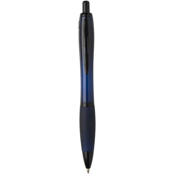 Immagine Penna a sfera in plastica riciclata con finiture nere (inchiostro nero) Nash