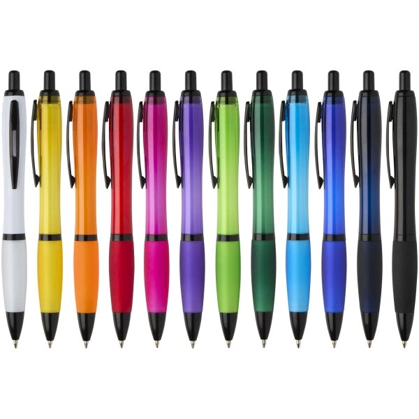 Immagine Penna a sfera in plastica riciclata con finiture nere (inchiostro nero) Nash