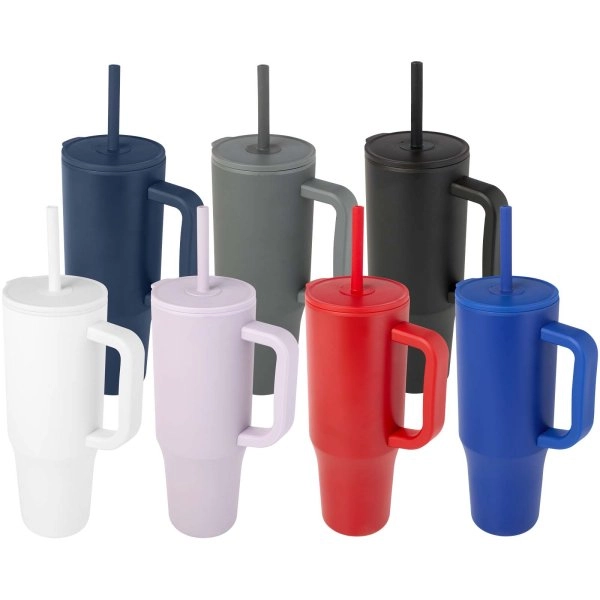 Immagine Bicchiere termico da 900 ml certificato RCS con cannuccia in silicone Brady