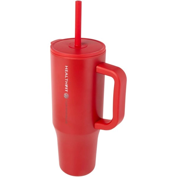 Immagine Bicchiere termico da 900 ml certificato RCS con cannuccia in silicone Brady