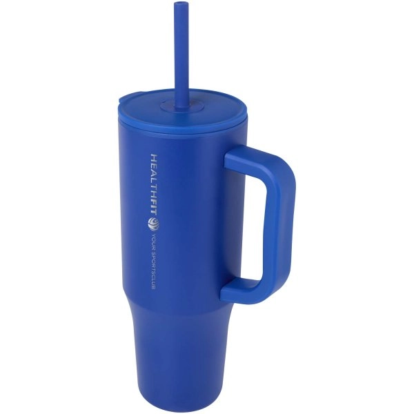 Immagine Bicchiere termico da 900 ml certificato RCS con cannuccia in silicone Brady