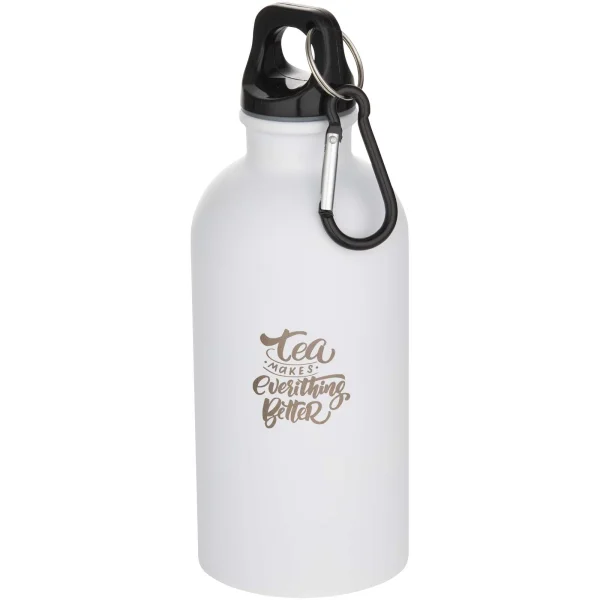 Immagine Borraccia da 400 ml in acciaio inossidabile certificato RCS a parete singola con moschettone Oregon