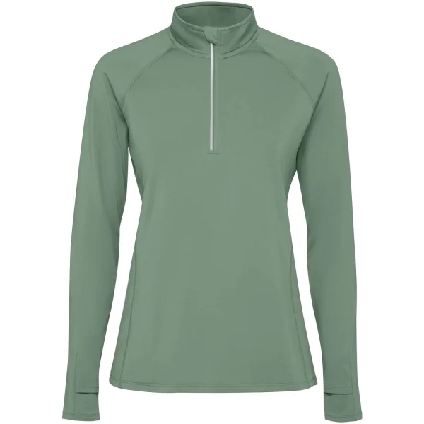 Immagine Felpa a maniche lunghe con mezza zip per donna da 200 g/m² Estambul