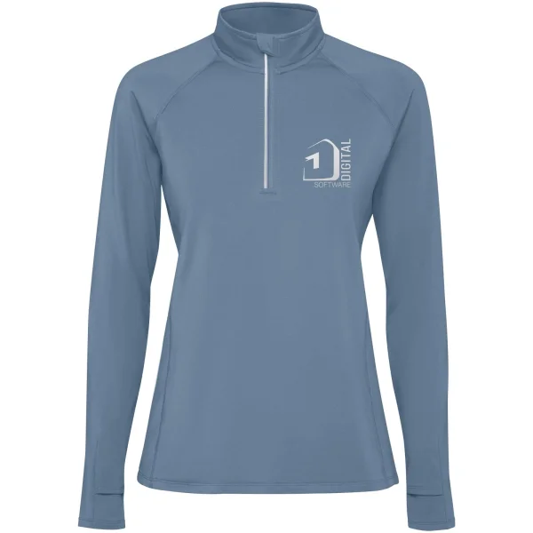 Immagine Felpa a maniche lunghe con mezza zip per donna da 200 g/m² Estambul