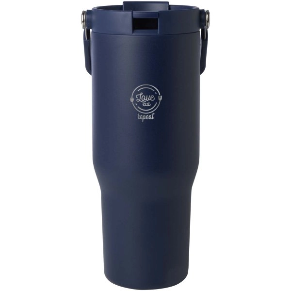 Immagine Bicchiere termico da 900 ml in acciaio inossidabile riciclato certificato RCS con sottovuoto in rame e coperchio a doppia fun