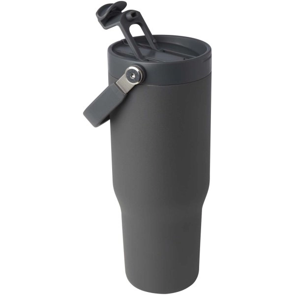 Immagine Bicchiere termico da 900 ml in acciaio inossidabile riciclato certificato RCS con sottovuoto in rame e coperchio a doppia fun