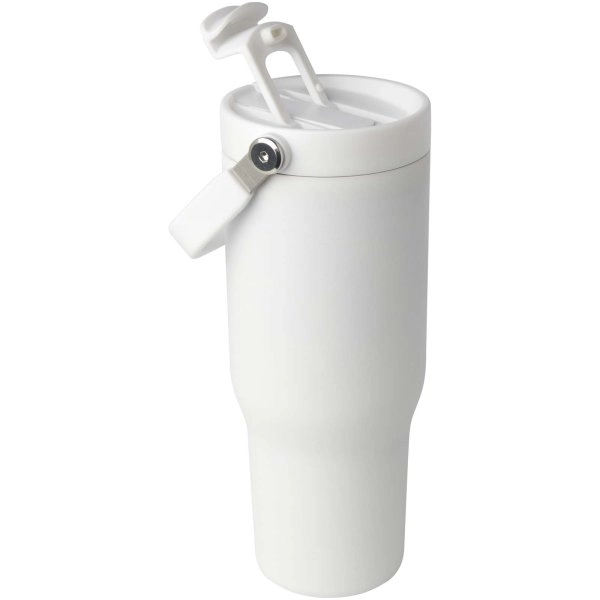 Immagine Bicchiere termico da 900 ml in acciaio inossidabile riciclato certificato RCS con sottovuoto in rame e coperchio a doppia fun