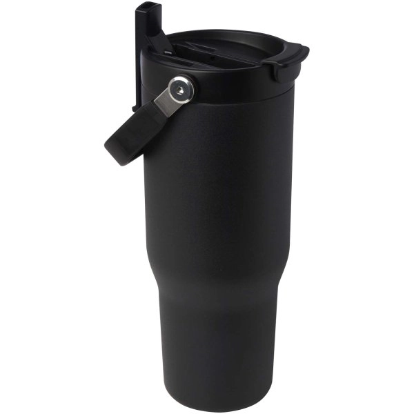 Immagine Bicchiere termico da 900 ml in acciaio inossidabile riciclato certificato RCS con sottovuoto in rame e coperchio a doppia fun