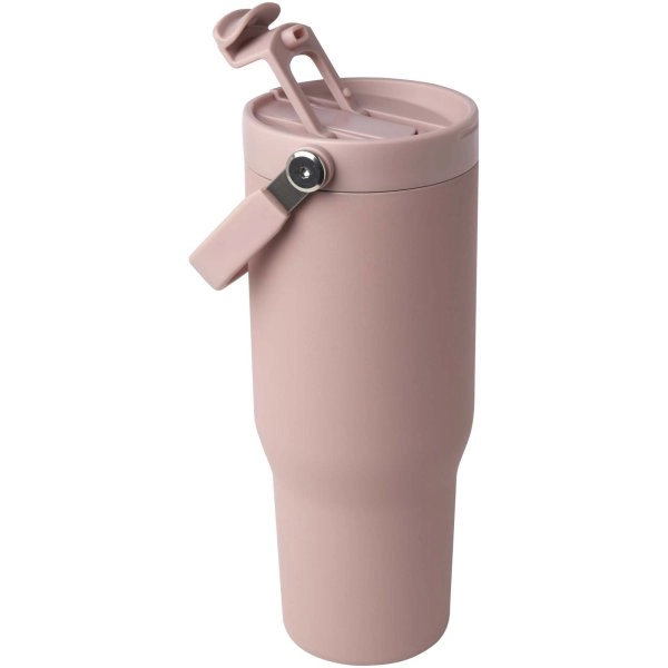 Immagine Bicchiere termico da 900 ml in acciaio inossidabile riciclato certificato RCS con sottovuoto in rame e coperchio a doppia fun