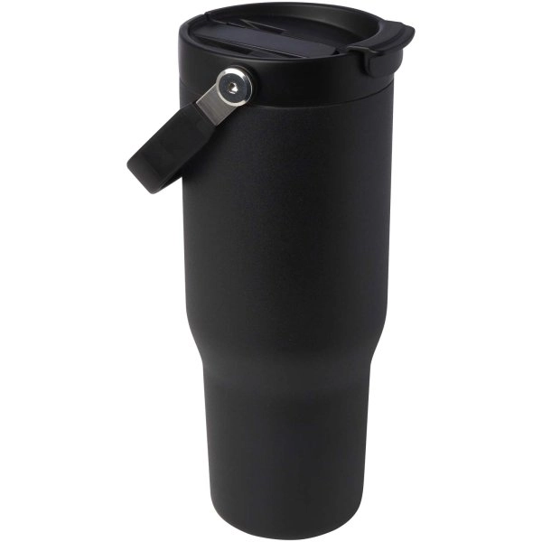 Immagine Bicchiere termico da 900 ml in acciaio inossidabile riciclato certificato RCS con sottovuoto in rame e coperchio a doppia fun