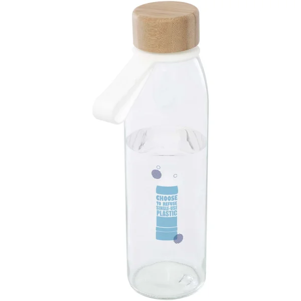 Immagine Borraccia in vetro da 500 ml con manico in silicone e coperchio in bambù Porto 