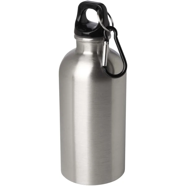 Immagine Borraccia da 400 ml in acciaio inossidabile certificato RCS a parete singola con moschettone Oregon