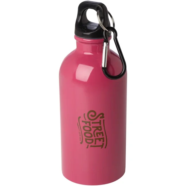 Immagine Borraccia da 400 ml in acciaio inossidabile certificato RCS a parete singola con moschettone Oregon