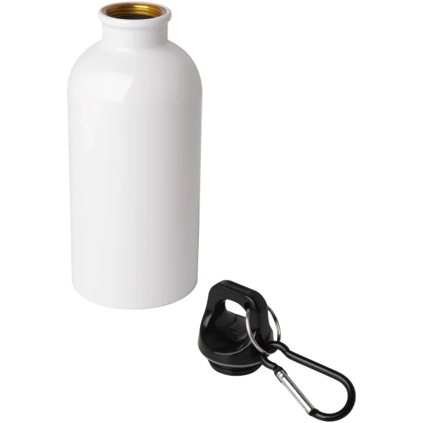 Immagine Borraccia da 400 ml in acciaio inossidabile certificato RCS a parete singola con moschettone Oregon