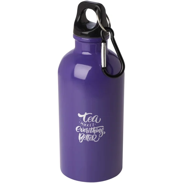Immagine Borraccia da 400 ml in acciaio inossidabile certificato RCS a parete singola con moschettone Oregon