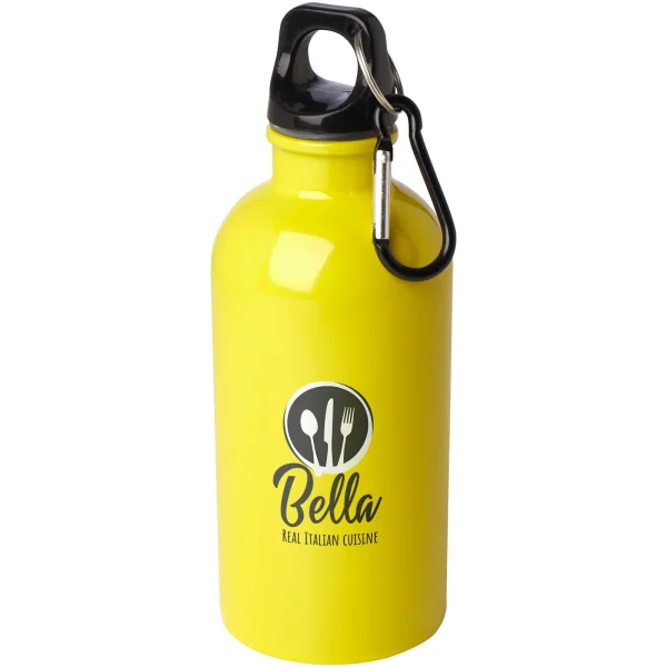 Immagine Borraccia da 400 ml in acciaio inossidabile certificato RCS a parete singola con moschettone Oregon