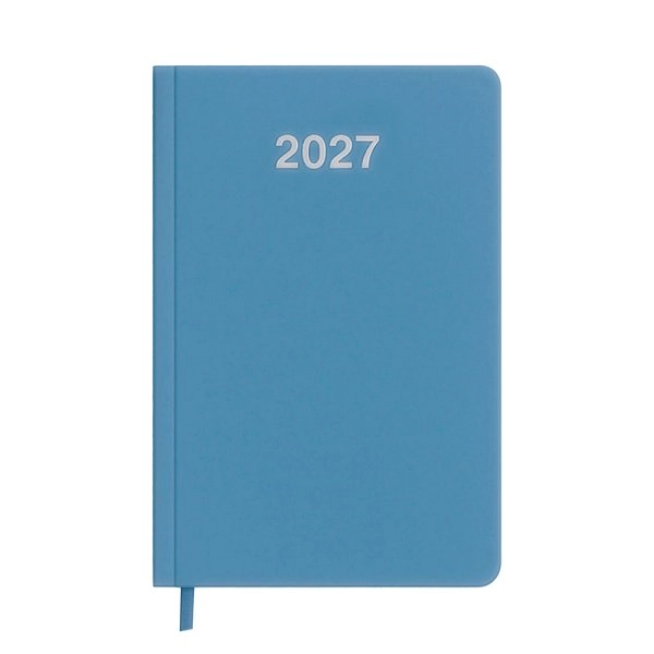 Agenda giornaliera 2027. Copertina rigida in cartoncino laminato opaco.