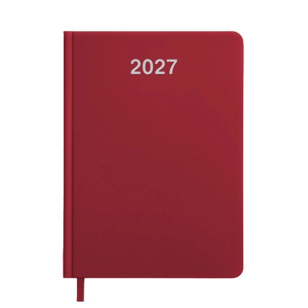 Agenda settimanale 2027. Copertina rigida in cartoncino laminato opaco.