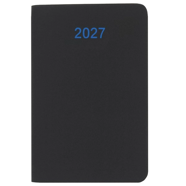 Agenda tascabile settimanale 2027. Copertina flessibile in soft PU e bordo pagine colorato