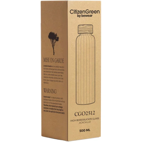 Immagine Borraccia Citizen Green Purflow da 500 ml in vetro borosilicato 