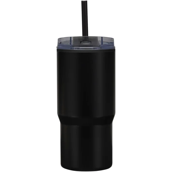 Immagine Bicchiere termico in materiale riciclato RCS a doppia parete con cannuccia da 540 ml Westin