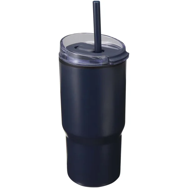 Immagine Bicchiere termico in materiale riciclato RCS a doppia parete con cannuccia da 540 ml Westin
