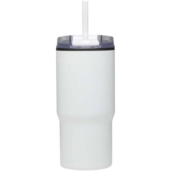 Immagine Bicchiere termico in materiale riciclato RCS a doppia parete con cannuccia da 540 ml Westin