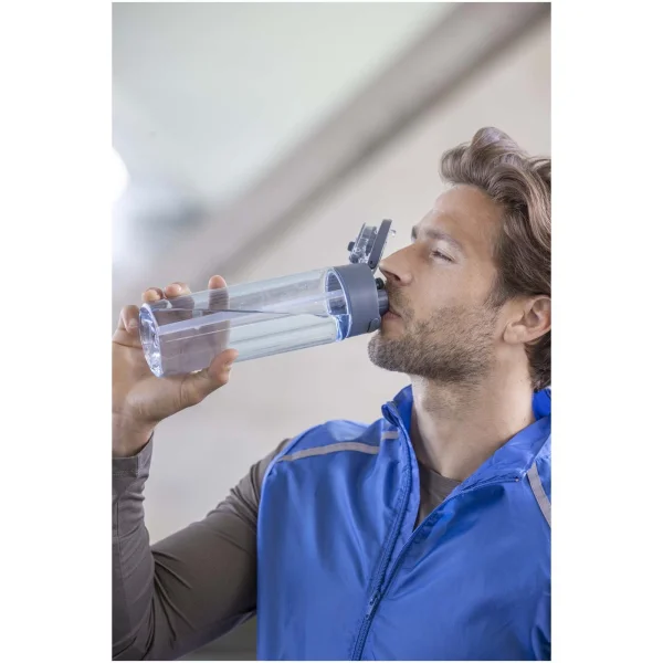 Immagine Borraccia in plastica riciclata RCS con tappo a doppia funzione e cannuccia a scatto da 700 ml Theron