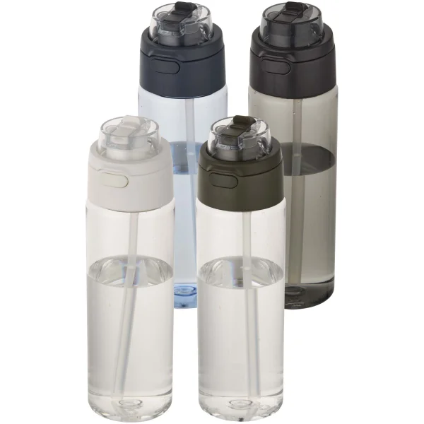 Immagine Borraccia in plastica riciclata RCS con tappo a doppia funzione e cannuccia a scatto da 700 ml Theron