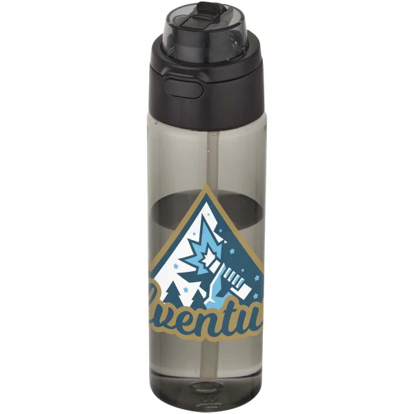 Immagine Borraccia in plastica riciclata RCS con tappo a doppia funzione e cannuccia a scatto da 700 ml Theron