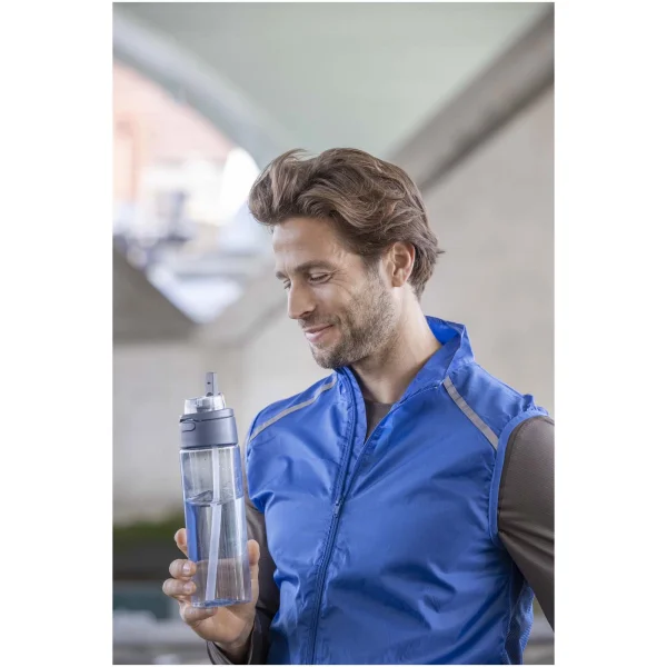 Immagine Borraccia in plastica riciclata RCS con tappo a doppia funzione e cannuccia a scatto da 700 ml Theron
