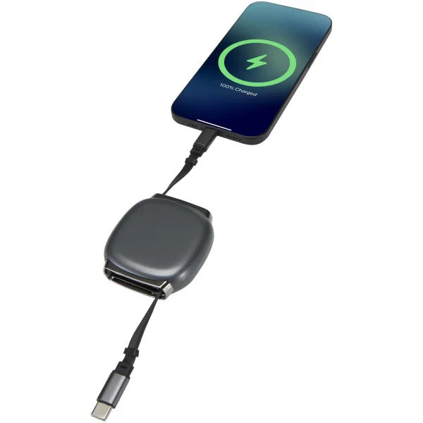 Immagine Cavo di ricarica PD CarPlay 5-in-1 retrattile in plastica riciclata da 100 W Alphard